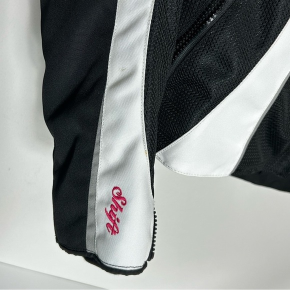 SHIFT Women’s Black and White Padded Motorcycle Jacket Size Large - Picture 3 of 16